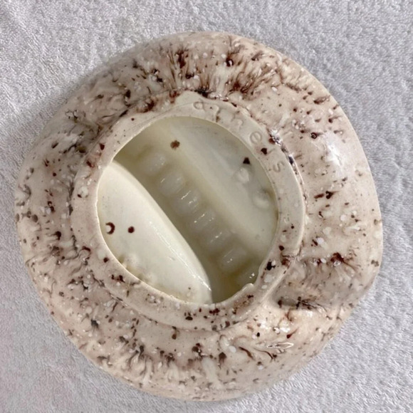 Vintage Arnels Ceramic Pottery Art Brown  Spotted Ashtray Trinket Dish - Picture 3 of 10